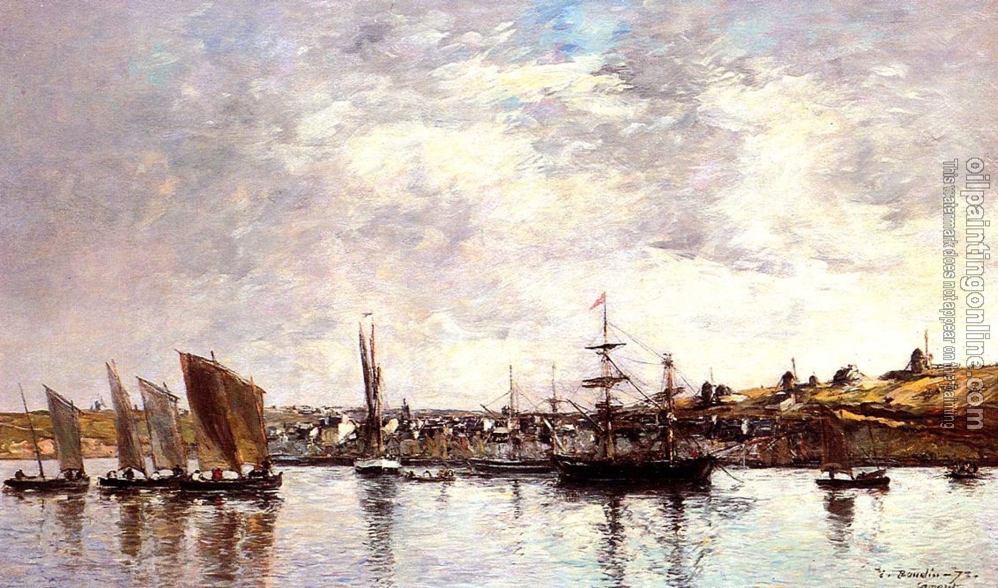 Boudin, Eugene - Camaret, the Port